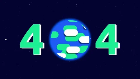 Earth Globe 404 Error Stock Footage 335667698