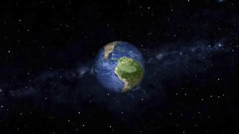 Earth globe animation in deep space galaxy. Earth globe planetary beauty an.. Stock Footage 337369687