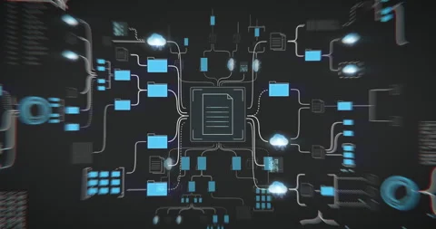 Earth globe animation of digitalization of the world, data is converted Stock Footage 277803375
