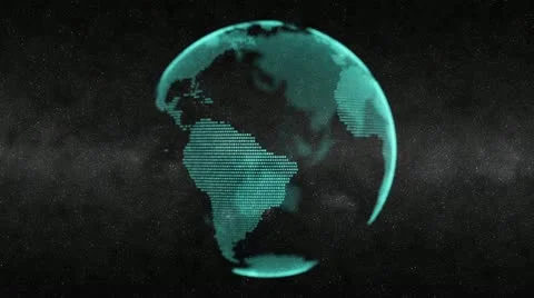 Earth Globe Animation - Green Stock Footage