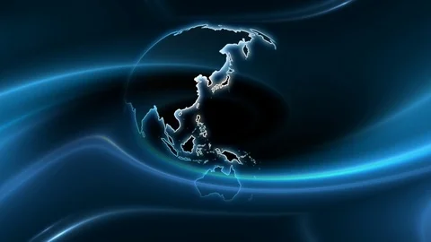 Earth globe blue rotation Stock Footage 90685745