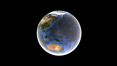 Earth globe, the camera runs into the Korean Peninsula Stock Footage