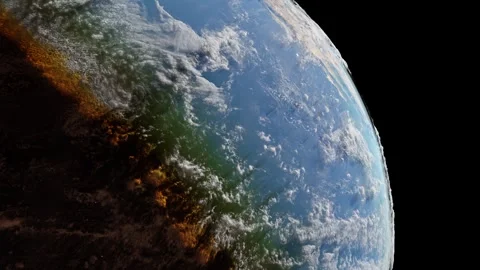 Earth globe Close-Up represents light and dark parts. Video stock 263273601
