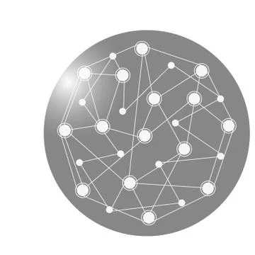Earth globe connection lines icon Stock Illustration
