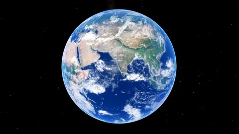 Earth globe with continents view. Stock Footage 123091027