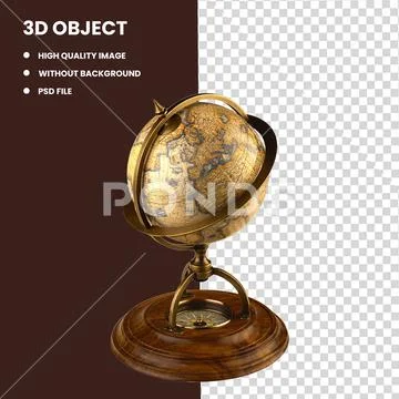 Earth globe design, Earth isolated, Vector world globe map africa mediterranean PSD Template