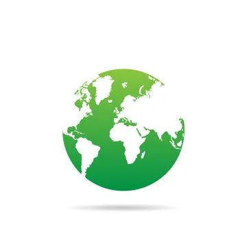 Earth globe in Design on a white background Stock Illustration