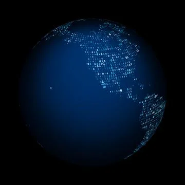 Earth globe. Digital technology computing communication concept pattern Stockillustratie