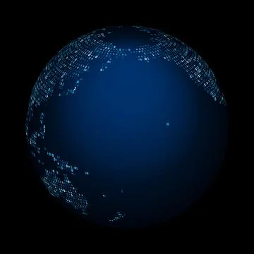 Earth globe. Digital technology computing communication concept pattern Illustrazione stock