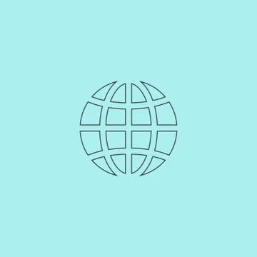Earth Globe Emblem Stock Illustration