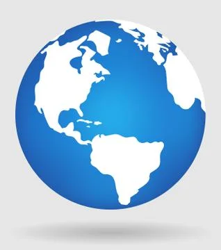 Earth globe Flat planet icon Vector illustration Stock Illustration