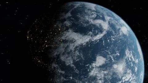 Earth globe on the galaxy background. Elements of this image furnished by NASA Stock Illustration