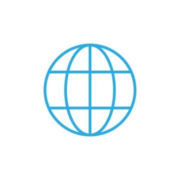 Earth globe, glbal icon. Vector illustration, flat design. Stock-Illustration