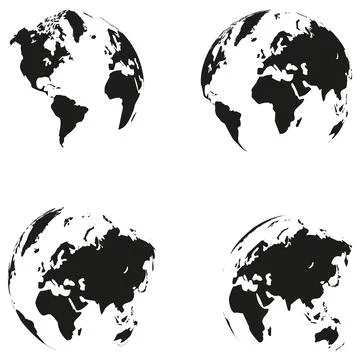 Earth globe, globe, earth, dots, world map globe, background Stock Illustration