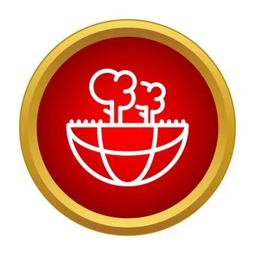 Earth globe growing green tree environment icon Illustrazione stock