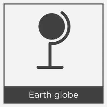 Earth globe icon isolated on white background Free Stock Illustration