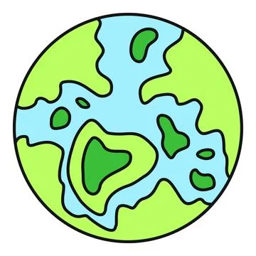 Earth globe icon representing world map geography Stock Illustration