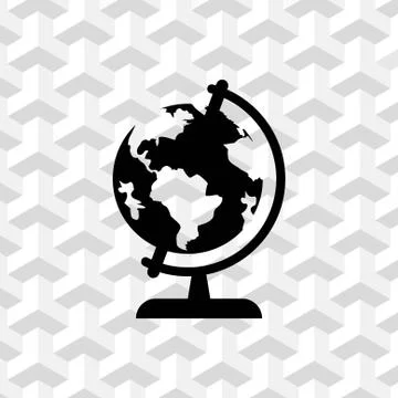 Earth globe icon stock vector illustration flat design Stockillustratie