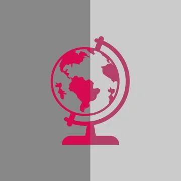 Earth globe icon stock vector illustration flat design Ilustração Stock