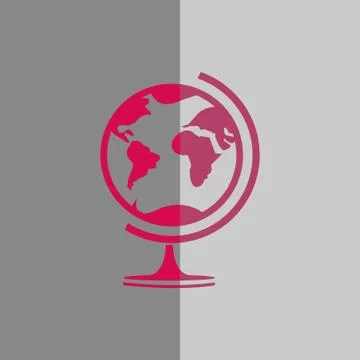 Earth globe icon stock vector illustration flat design イラスト素材