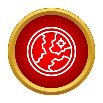 Earth globe icon with target location Stock Illustration