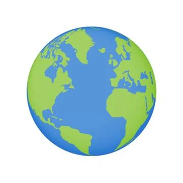 Earth globe icon. Vector world planet map illustration Stock-Illustration