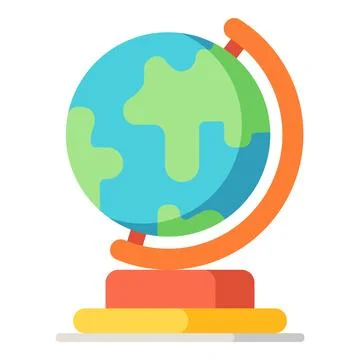 Earth globe illustration representing education, travel, geography, world explor Stock Illustration