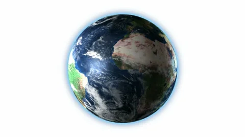 Earth globe isolated on white background. Stock Footage 32699050
