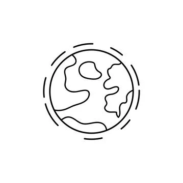 Earth globe isolated on white background. Flat planet Earth icon. Vector illu Stock Illustration