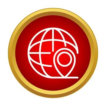 Earth globe with location marker icon concept 스톡 일러스트
