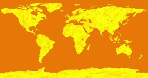 Earth globe map continents land only crazy oil crayon drawing Stock Footage 168075151