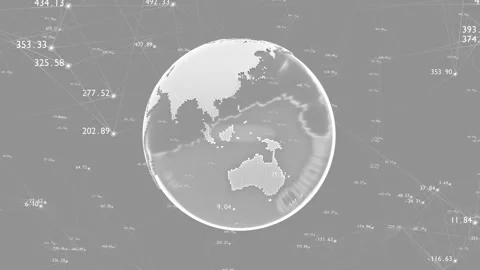 Earth globe minimal concept. Elements related to Technology or science. Stock Footage 302949994