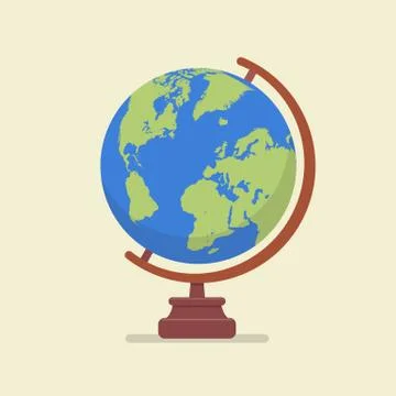 Earth globe model Stock Illustration