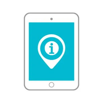 Earth globe with navigation on tablet. Flat style Stock Illustration