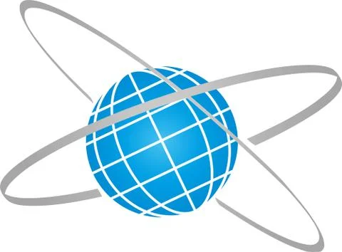 Earth globe, planet, earth logo Stock Illustration