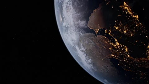Earth globe planet from space orbit Video stock 131213373