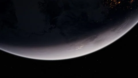 Earth globe planet from space orbit 動画素材 137590228