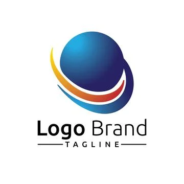 Earth Globe Planet Technology Modern Logo Template Stock Illustration