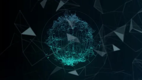 Earth globe with plexus Stock Footage 154159856