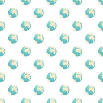 Earth globe repeating pattern global connection concept イラスト素材