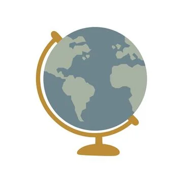 Earth globe representing global map and geography Illustrazione stock