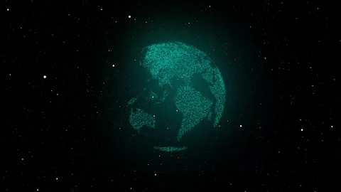 Earth globe rotation animation in space. Seamless loop for educational cont.. Vídeo Stock 309274900