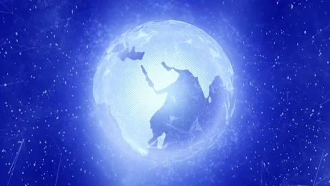 Earth globe rotation on binary code background Stock Footage 226601941
