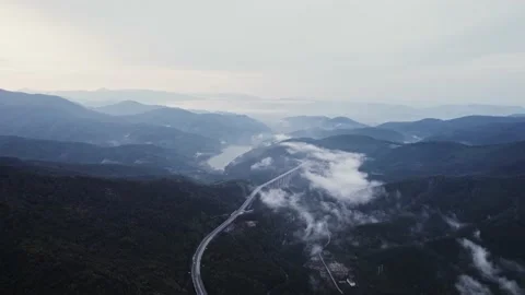 Earth Globe Rotation Landscape Timelapse Highway Water Reservoir Clouds Stock-Footage 237357598