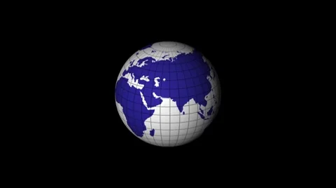 Earth. globe rotation loop 1 Stock Footage 8836079