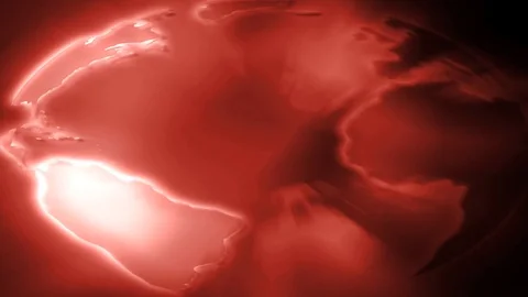 Earth globe rotation red Stock Footage 90685753