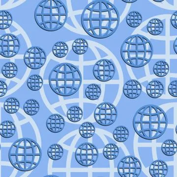 Earth globe seamless pattern. Abstract vector illustration Stock Illustration