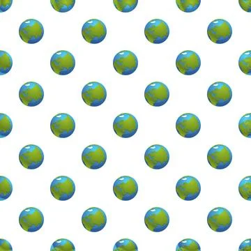 Earth globe seamless pattern representing global connectivity Stock Illustration