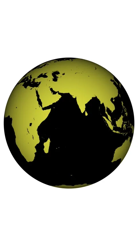 Earth globe showing Pacific Ocean on white background. Earth globe world pl.. Stock Footage 344844183