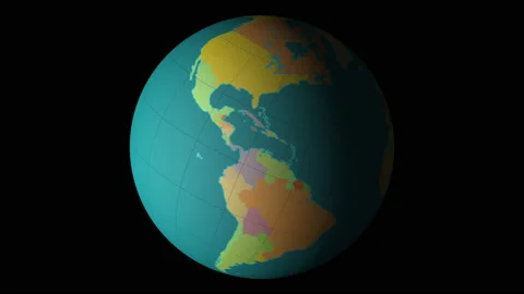 Earth globe, simple design Stock Footage 141071259